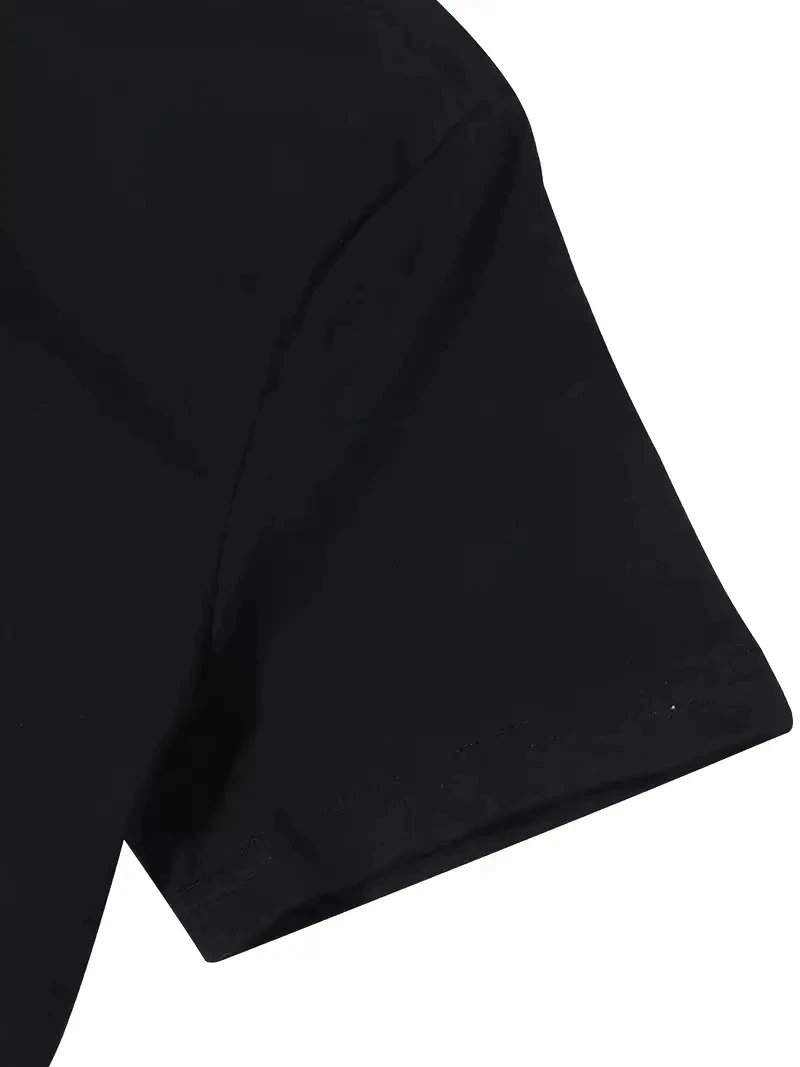 تي شيرت نسائي بشريط كاسيت ريترو من التسعينيات وقلم رصاص جرافيك كبير الحجم أسود بياقة دائرية وأكمام قصيرة، تي شيرت صيفي كاجوال مقاس كبير