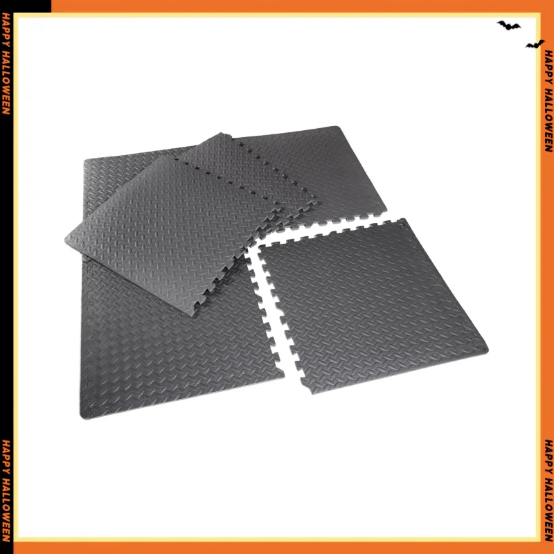 سجادات أرضية متشابكة من الفوم الرمادي مقاس 22.3 × 22.3 بوصة، سطح غير قابل للانزلاق، 6 قطع