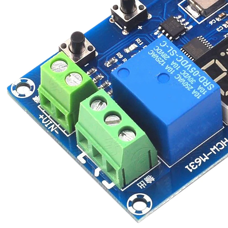 HCW-M631 DC6-40V แบตเตอรี่ Charge Discharge โมดูลโวลต์มิเตอร์ Undervoltage Overvoltage Protection ฟังก์ชั่นจับเวลา