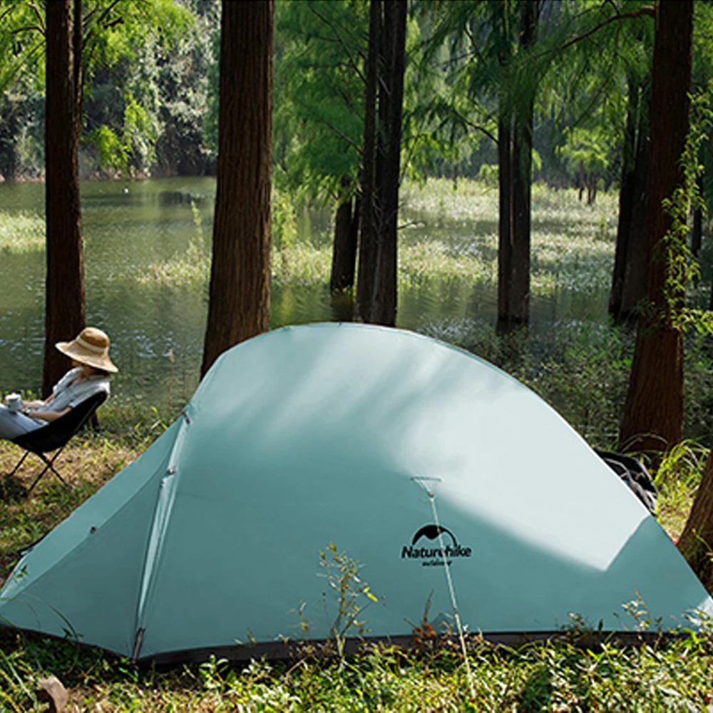 Naturehike Cloud Up 2, палатка для кемпинга, нейлоновая палатка 20D для 1-2 человек, водонепроницаемая портативная туристическая палатка с рюкзаком, сверхлегкая