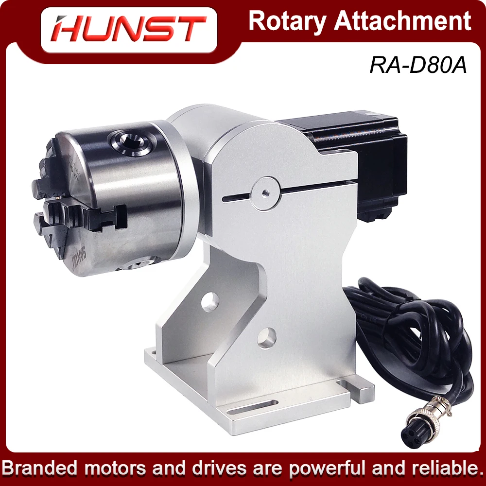 Imagem -04 - Hunst Rotary Attachment Device Fixture Gripper Gripper Three Chuck Rotary Worktable Máquina de Marcação a Laser 80 mm de Diâmetro