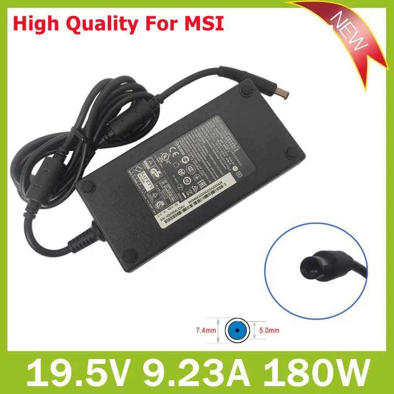 Adaptador de CA Original 19,5 V 9.23A 7,4*5,0 MM 180W cargador de ordenador portátil para MSI GE75 GL73 RAIDER 8SE GL63 8RE-616XFR GP73 fuente de alimentación