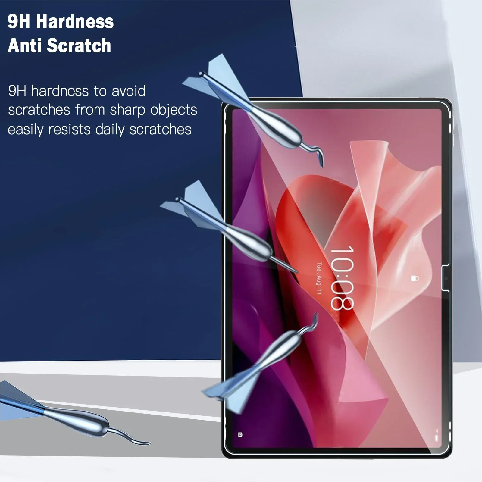 2 peças para lenovo tab p12 (12.7 polegadas) 2023 tablet protetor de tela de vidro temperado resistente a arranhões para xiaoxin pad pro 12.7 tb371