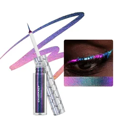 CHARMACY Lápiz Delineador de ojos líquido multicromo brillo impermeable de larga duración alto pigmento delineador de ojos a prueba de manchas maquillaje para mujeres