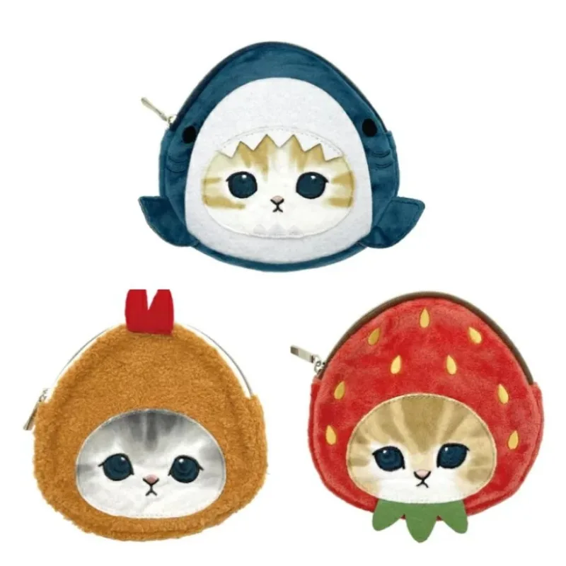 

Mofusand Lovely Cartoon Style Storage Pouch Multifunctional Mini Bag for Tissues Coins and Small Cosmetics Portable Daily Use