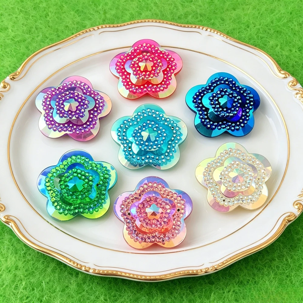 Sew On Rhinestone - 12 piezas de cristales de resina