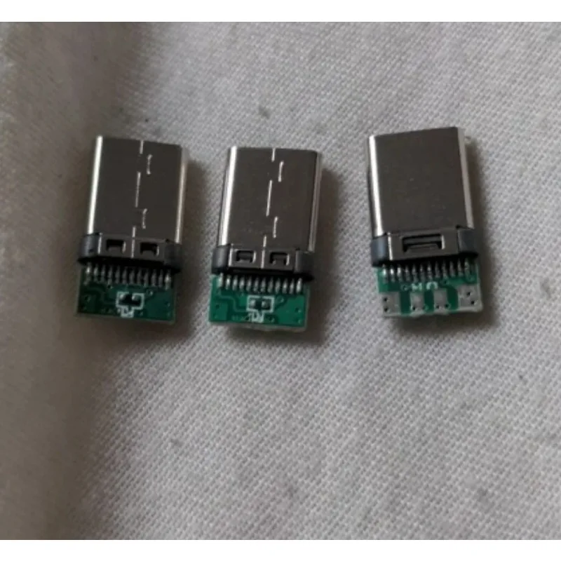 100pcs/lot  Male USB 3.1 TYPE-C Male Splint 8P Plug with PCB Board Wire Type Interface Plug