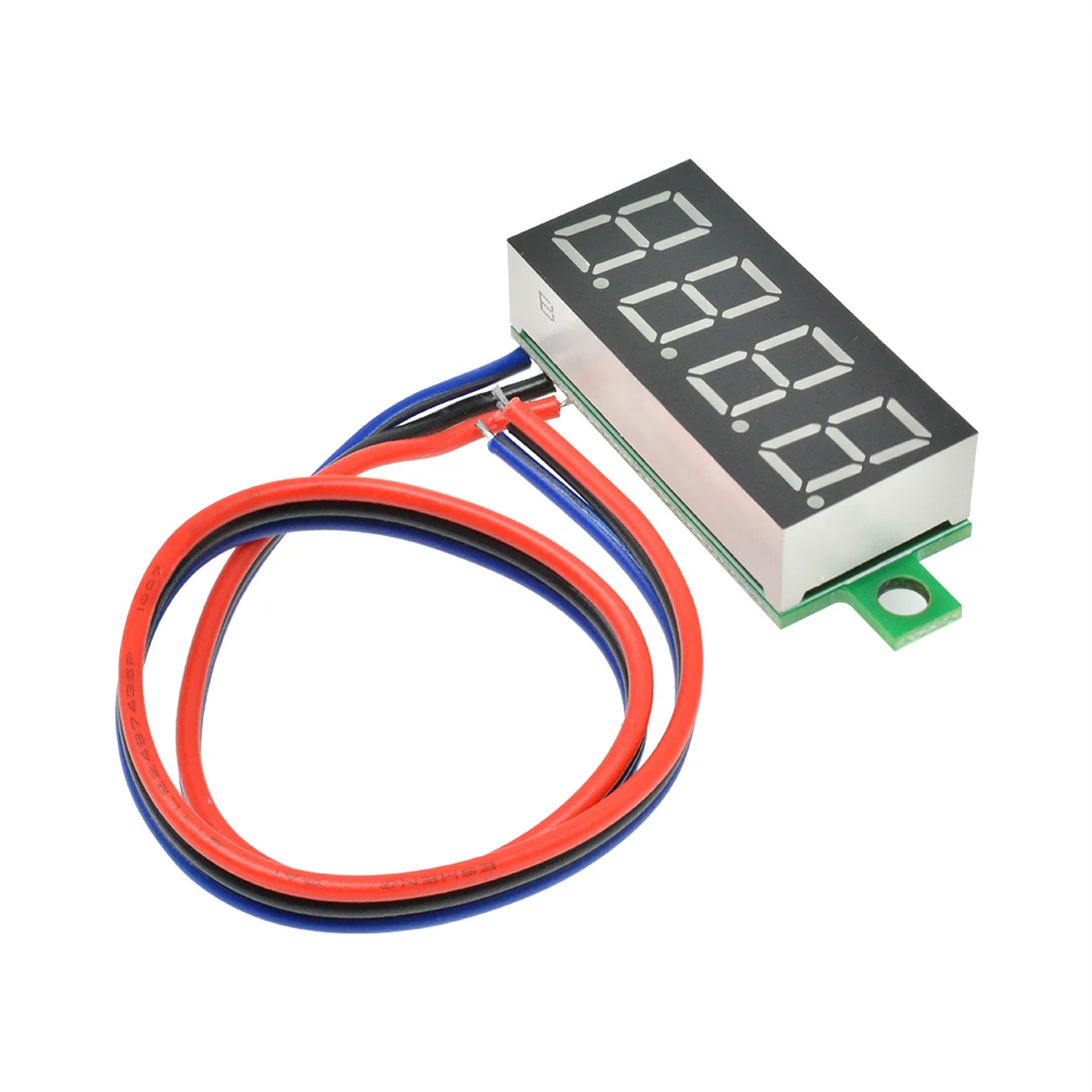 3 fili DC 0-100V 4 bit 0.36 pollici Mini voltmetro digitale DC Volt voltmetro pannello LED misuratore di tensione elettrico