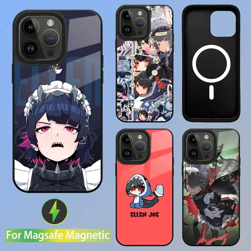 

Ellen Joe Zenless Zone Zero Phone Case For iPhone 16,15,14,13,12,11,Plus,Pro,Max Mini Magsafe Magnetic Wireless Charging