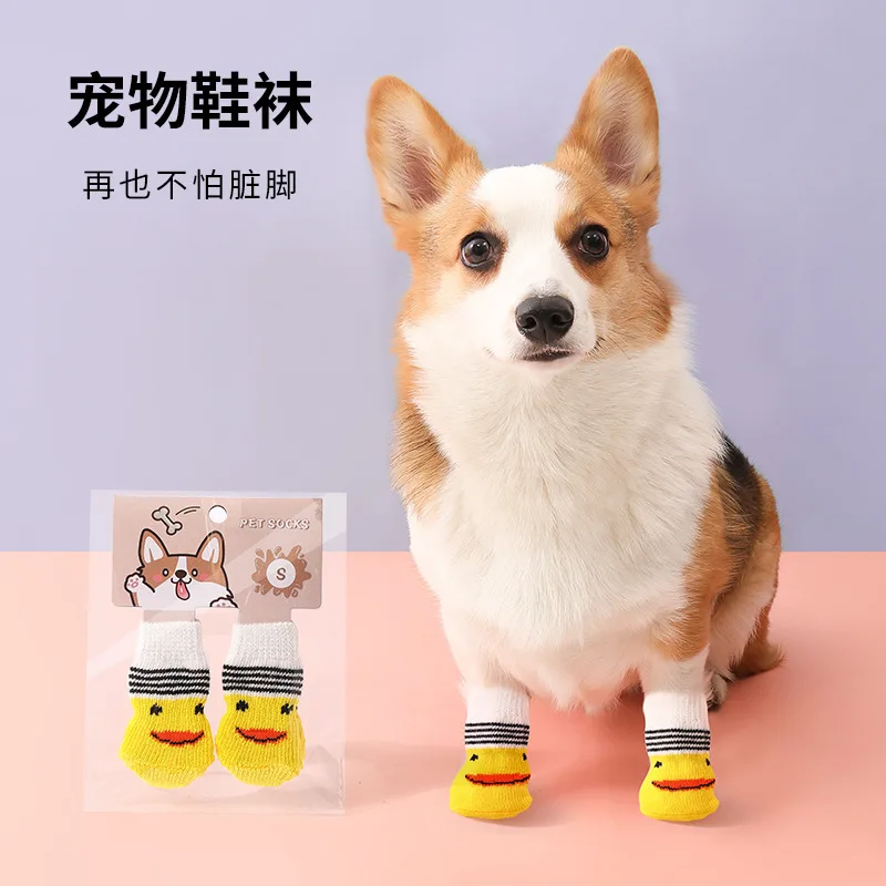 Cross border pet socks, high-quality anti slip bottom, small dog, dog leg covers, Teddy Poodle cotton, pet products