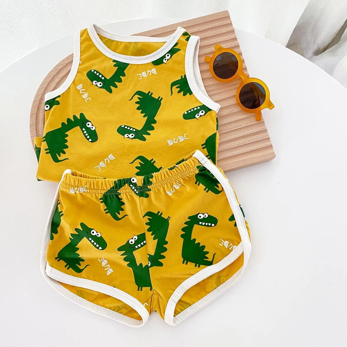 Sanlutoz Summer Infants Tops + Shorts Baby Boys Clothing Set Cotton Cute Animal Outfits 2Pcs