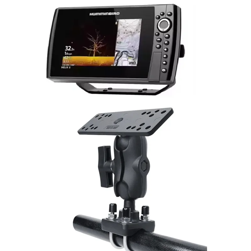 

1.5" U-bolt Base with double socket arms and Kayak Fishfinder Mounting for handlebar or Pipe