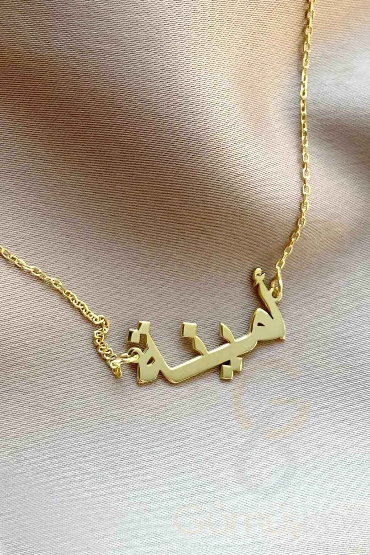 

Gökdeniz 925 Arabic Written Name Silver Necklace Custom Jewelry for Your Name Souvenirs Birthday Christmas Mother's Day