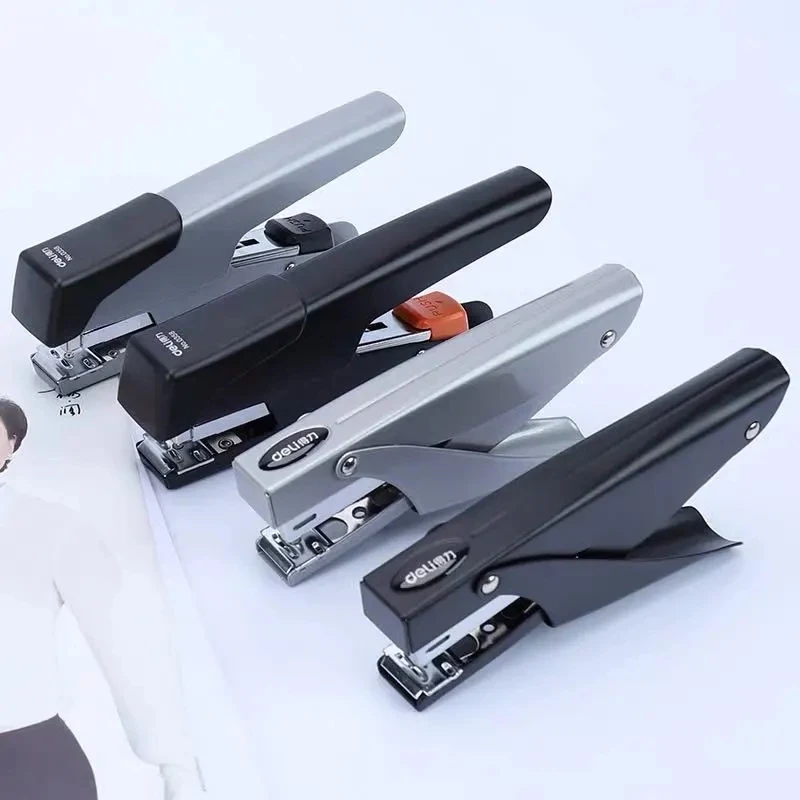 Deli Big Size Effortless Hand Held Stapler 24/6 Universal Staples School Office Supply Business Binding Tool Student Study Gift