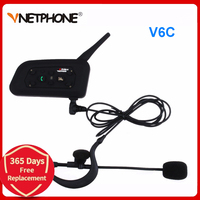 Vnetphone V6C New Full Duplex 1200M Football Referee Arbitration Earhook Bluetooth Intercom Monaural Earphone Headset Headphone