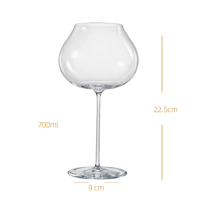 1-6PCS Slovakia RONA Style Super Thin Crystal Burgundy Goblet Dark White Wine Glass Sommelier Exclusive Tasting Wine Glass