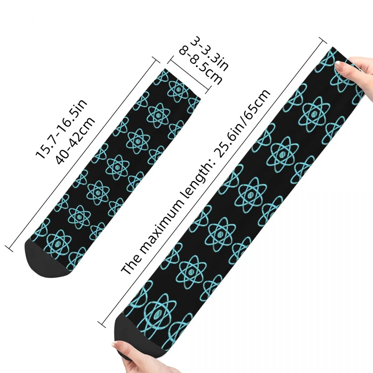 Vintage React JS JavaScript Framework Harajuku Coding Geek Developer CPU Happy Quality Pattern Printed Boys Crew Sock Gift