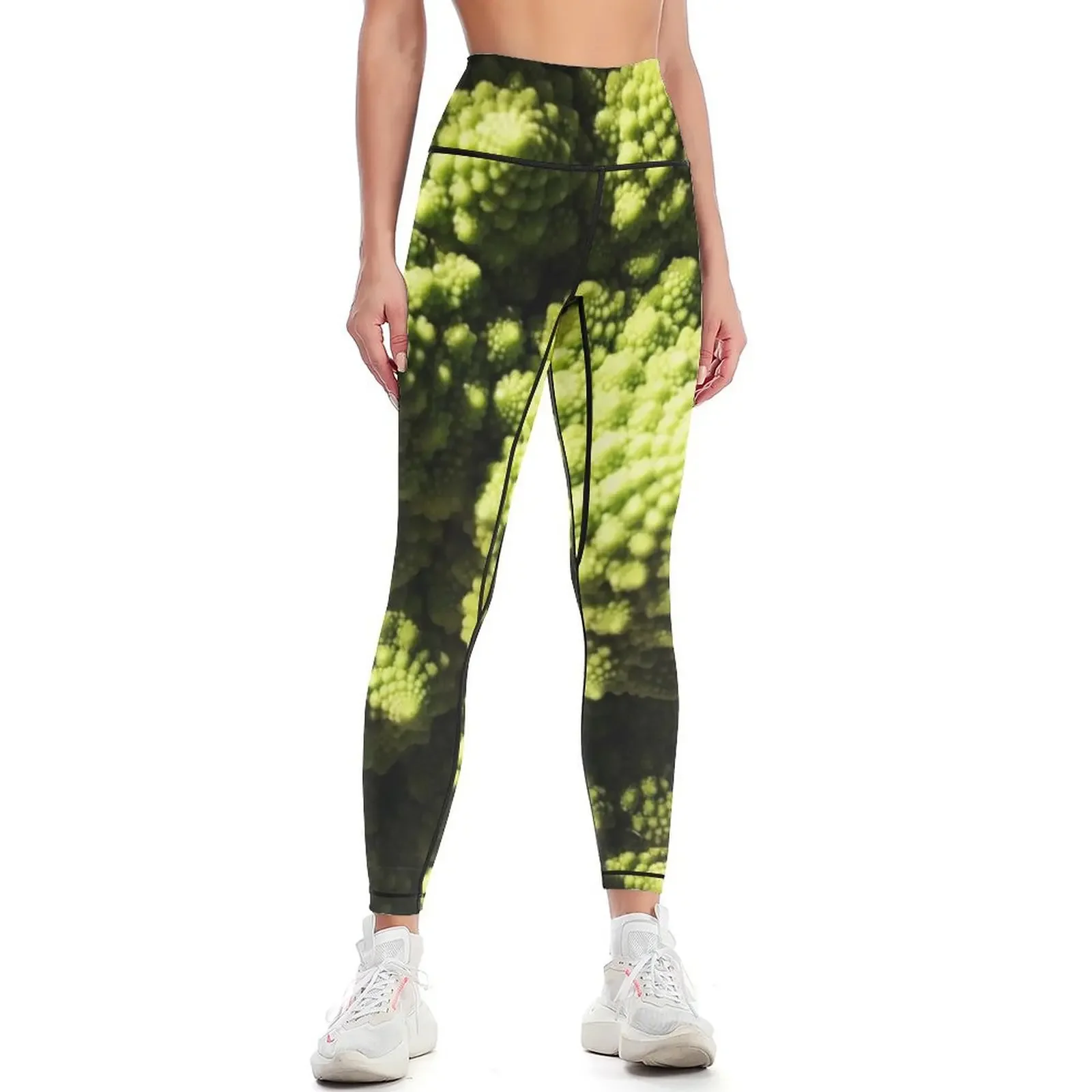 

Fractal joy in green Leggings sport pants Women's pants sport set sportswear gym Womens Leggings
