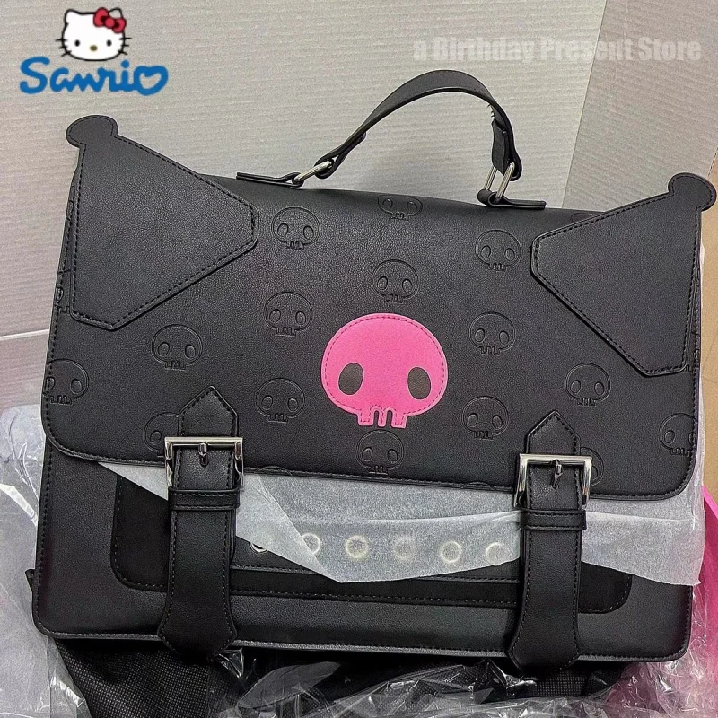 Sanrio 2024 Genuine  Kuromi Cute High-Capacity Commuter Shoulder Bag Goes With A Stylish Straddle Bag Sweet Girl Surprise Gift