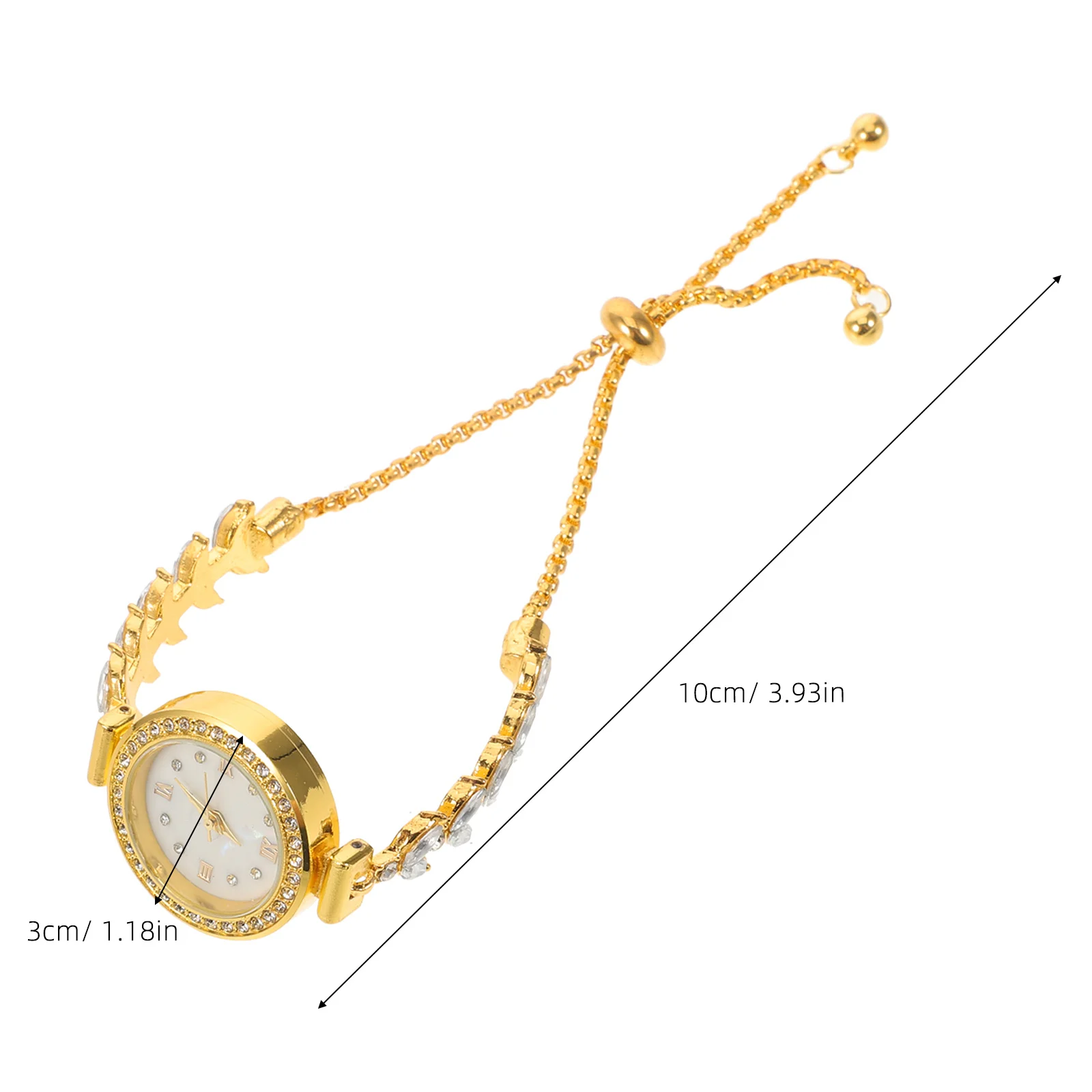 ساعة بسوار من حجر الراين للنساء، وجه صغير نحيف، تناظري كوارتز، فستان، ساعة يد، إكسسوار هدايا عيد الميلاد #4