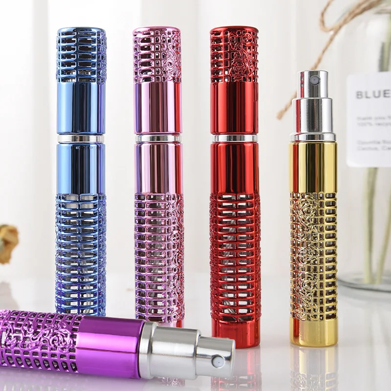 50 個 5 ミリリットル香水スプレーボトルガラス詰め替えボトルポータブルトラベルオイル液体化粧品容器香水アトマイザー