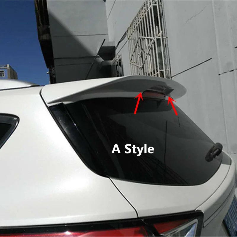 2 Style For Ford Kuga Escape Roof Spoiler 2013 - 2019 ABS Material Carbon Fiber Look Car Rear Trunk Wing Accessories Body Kit