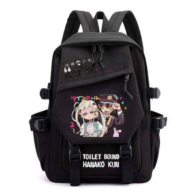 29×42×13cm Black White Blue Pink Green, Jibaku Shounen, Toilet-bound Hanako-kun, Teens School Bags, Anime Backpacks Girls Boys