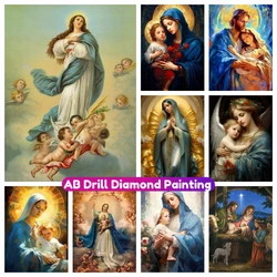 Gesù mission Gospel vergine maria AB pittura diamante religione 5D Kit punto croce fai da te mosaico ricamo decorazioni per la casa regalo