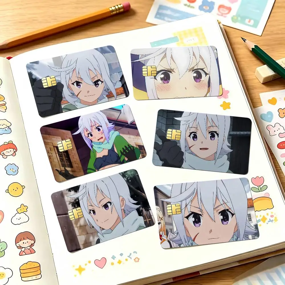 Chris Anime Characters Card Sticker Cartoon Art Credit Card Skin Anti Scratch Bank Debit Card Decal