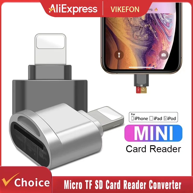 

Конвертер устройства чтения карт памяти Micro TF SD для iPhone IPad OTG в адаптер для чтения карт Micro SD, поддержка чтения карт памяти IOS 13