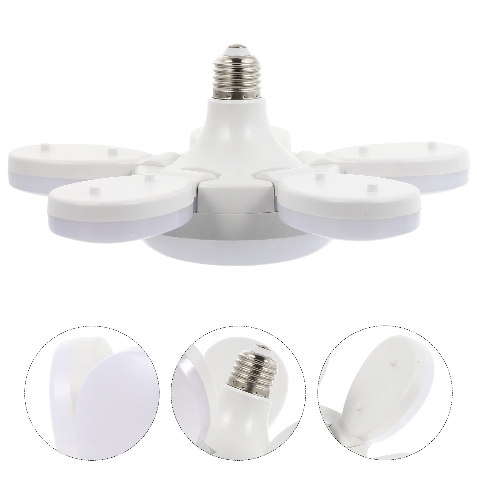 

1 шт. Складной светодиодный светильник с пятью лепестками для гаража, потолочное крепление, яркое равномерное освещение, быстрая установка без инструментов