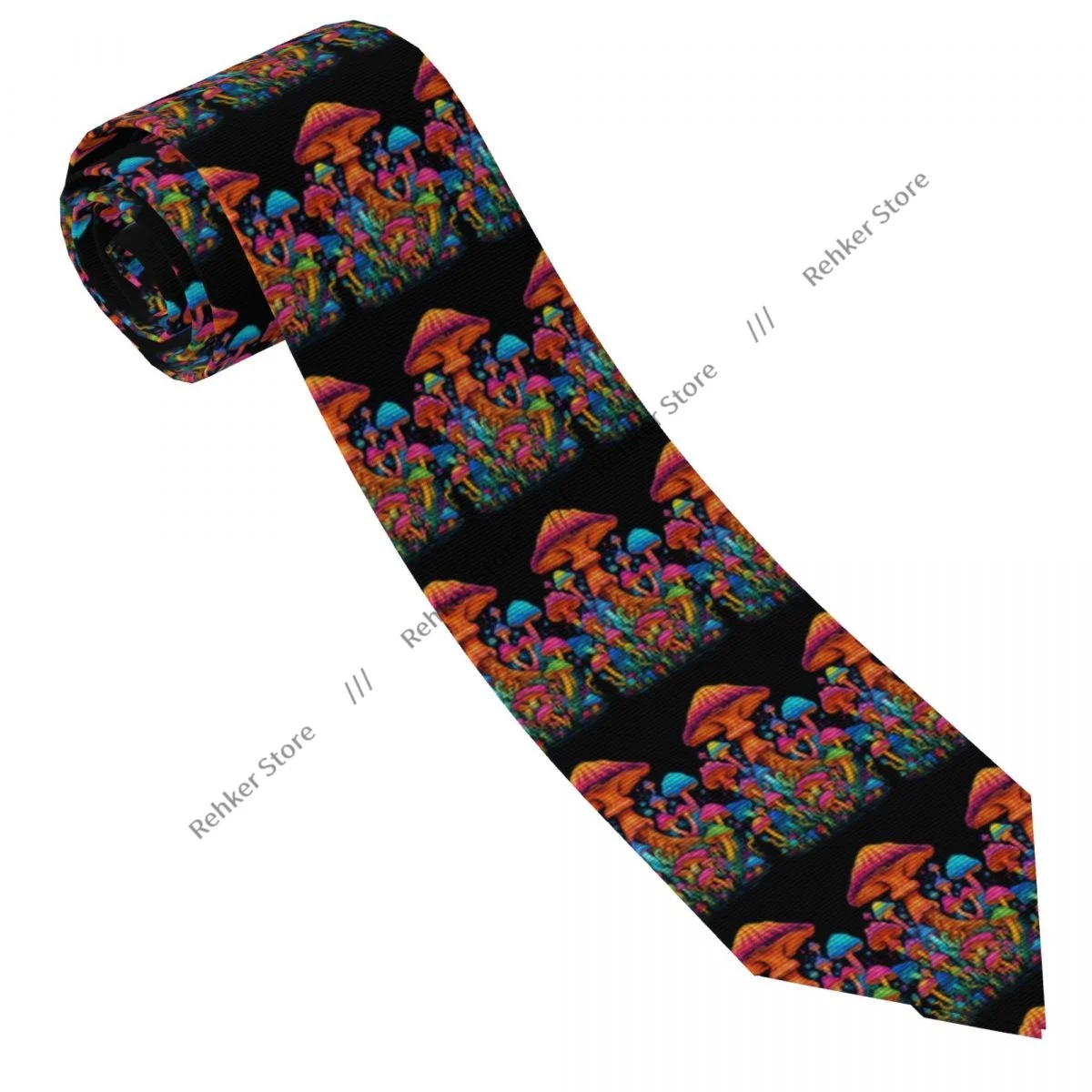 Classic Tie Men Neckties for Wedding Party Business Adult Neck Tie Casual Trippy Psychedelic Mushroom Tie
