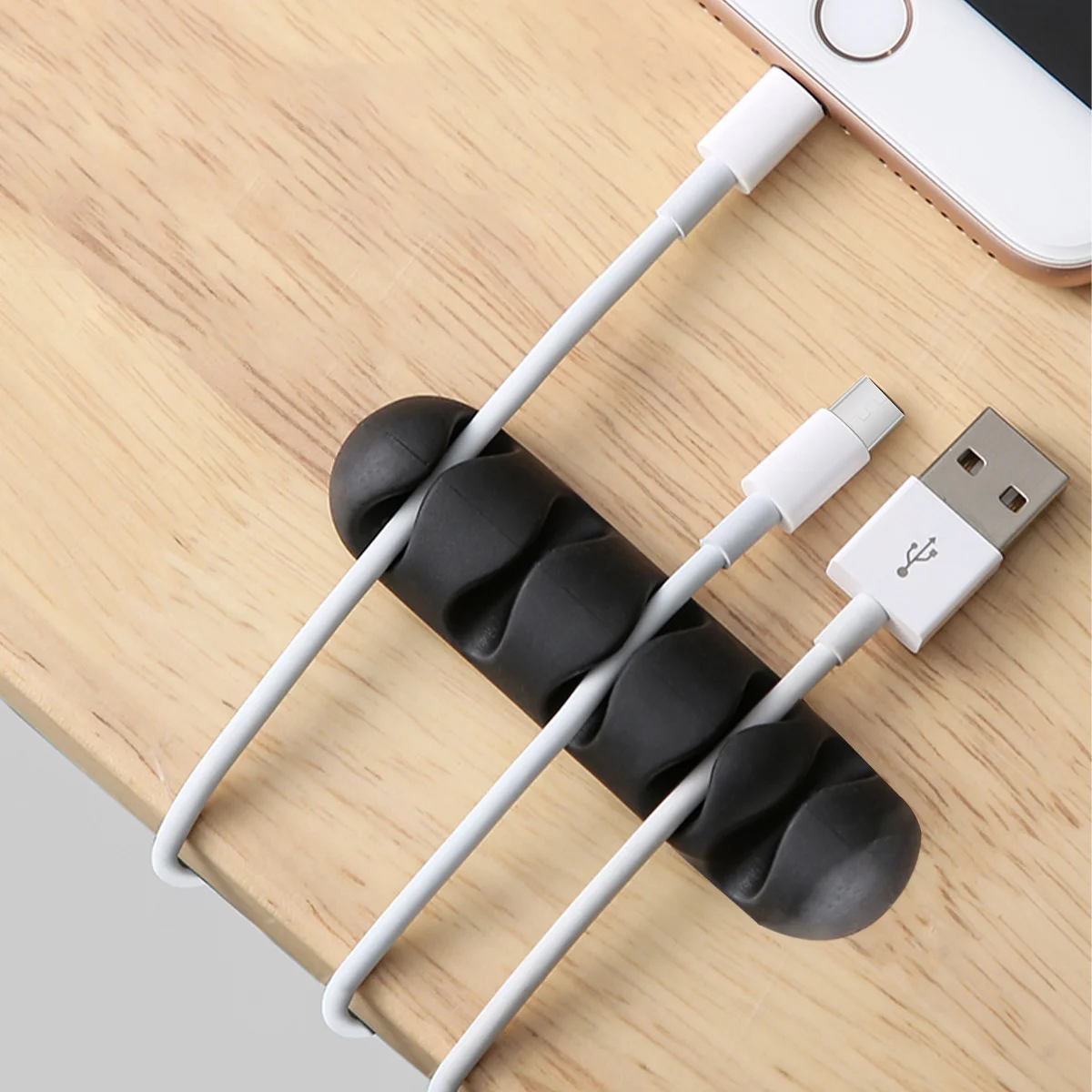 12Pcs Cable Clips Strong Adhesive Cable Holder Desk Wire Organizer USB Audio Cord Management System Tie Wire Holder