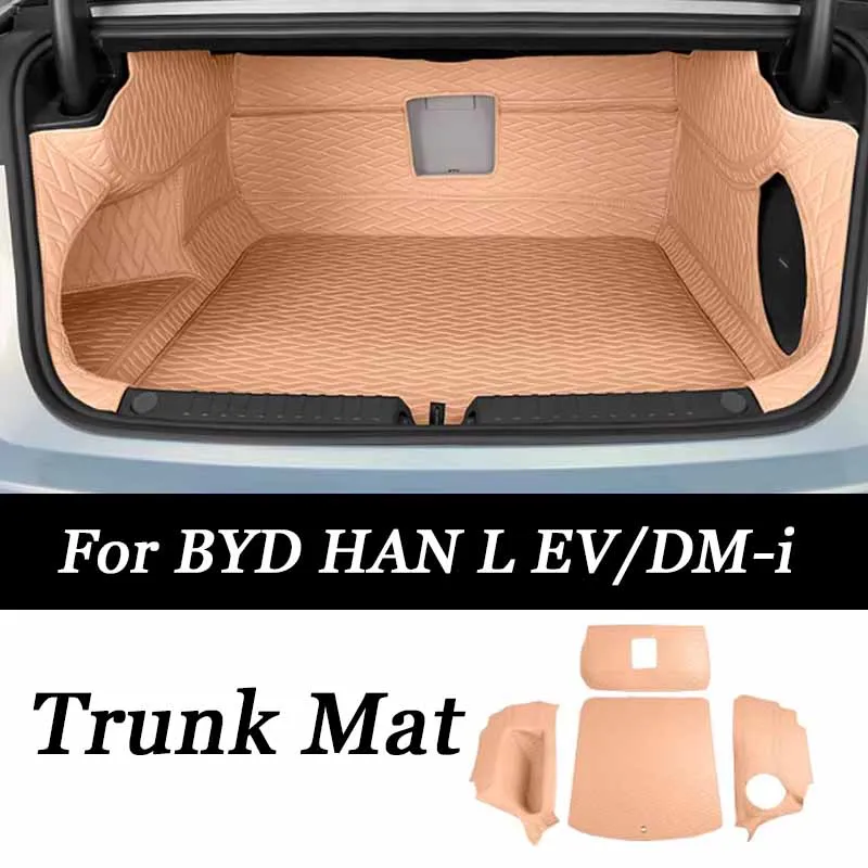 

Для BYD HAN L EV/DM-i 2025 2026: Полностью закрытый коврик в багажник, защитный коврик для задней двери, напольный коврик, аксессуары для модификации интерьера
