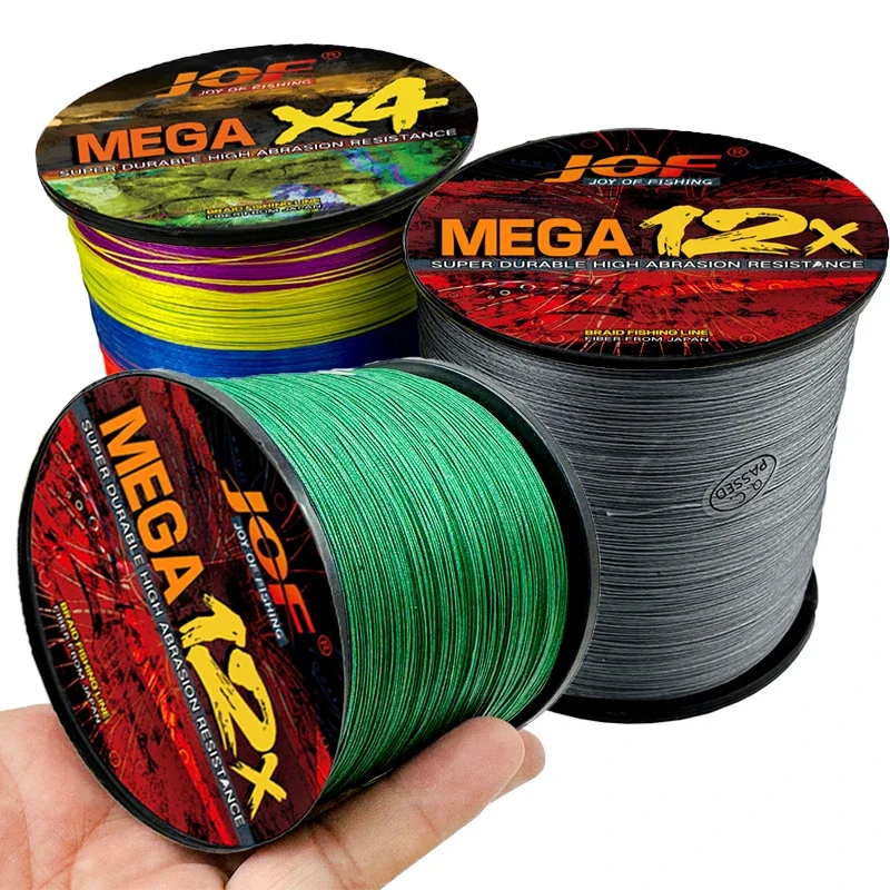 NEW X4/12 Smooth Braided Fishing Line Extreme Strong Anti Bite PE Wire Strength Test 4.8KG-54.5KG Saltwater Weave Cord 300M