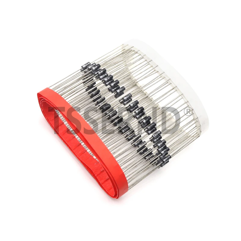 1N4007 100 pçs/lote 4007 1A 1000V DO-41 Diodo Retificador Novo