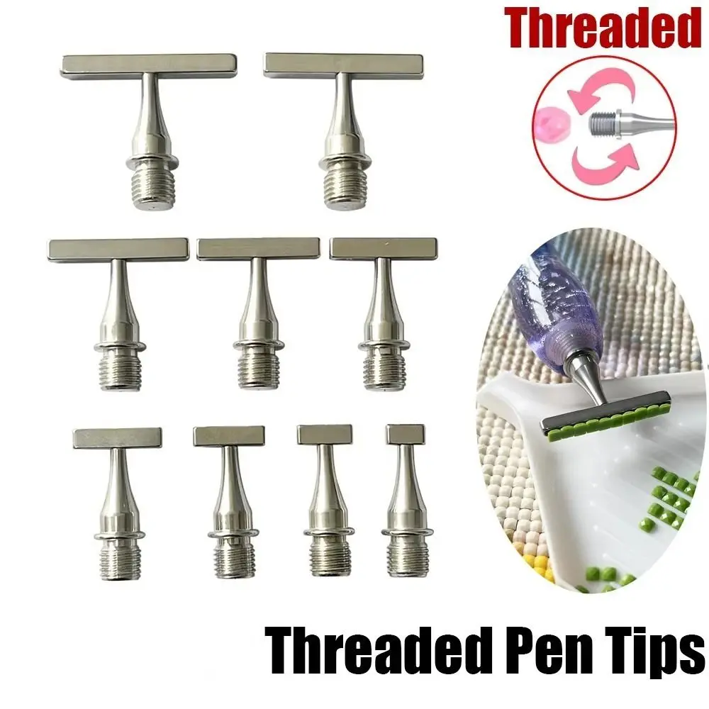 Metal Screw Thread Tips Replaceable Point Drill Pens Heads Diamond Painting Dot Drill Tool Embroidery Cross Stitch Accessories
