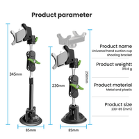 LanParte New Phone Holder Car Phone Holder Stabilizer Phone Selfie Stick 360° Rotating Bracket ABVD