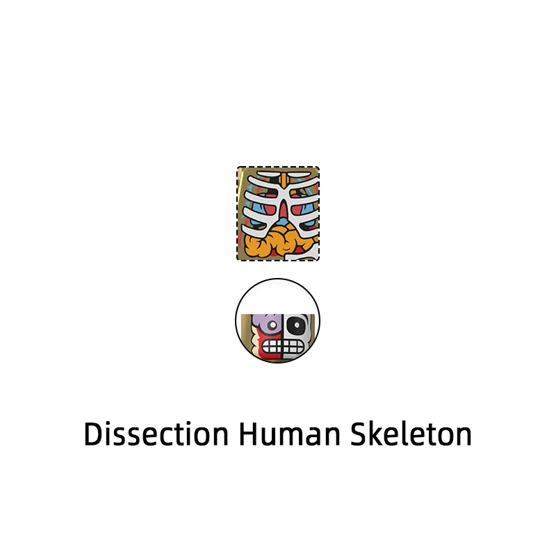 El modelo de esqueleto humano de disección D8005, bloques MOC, juego de regalos, juguetes