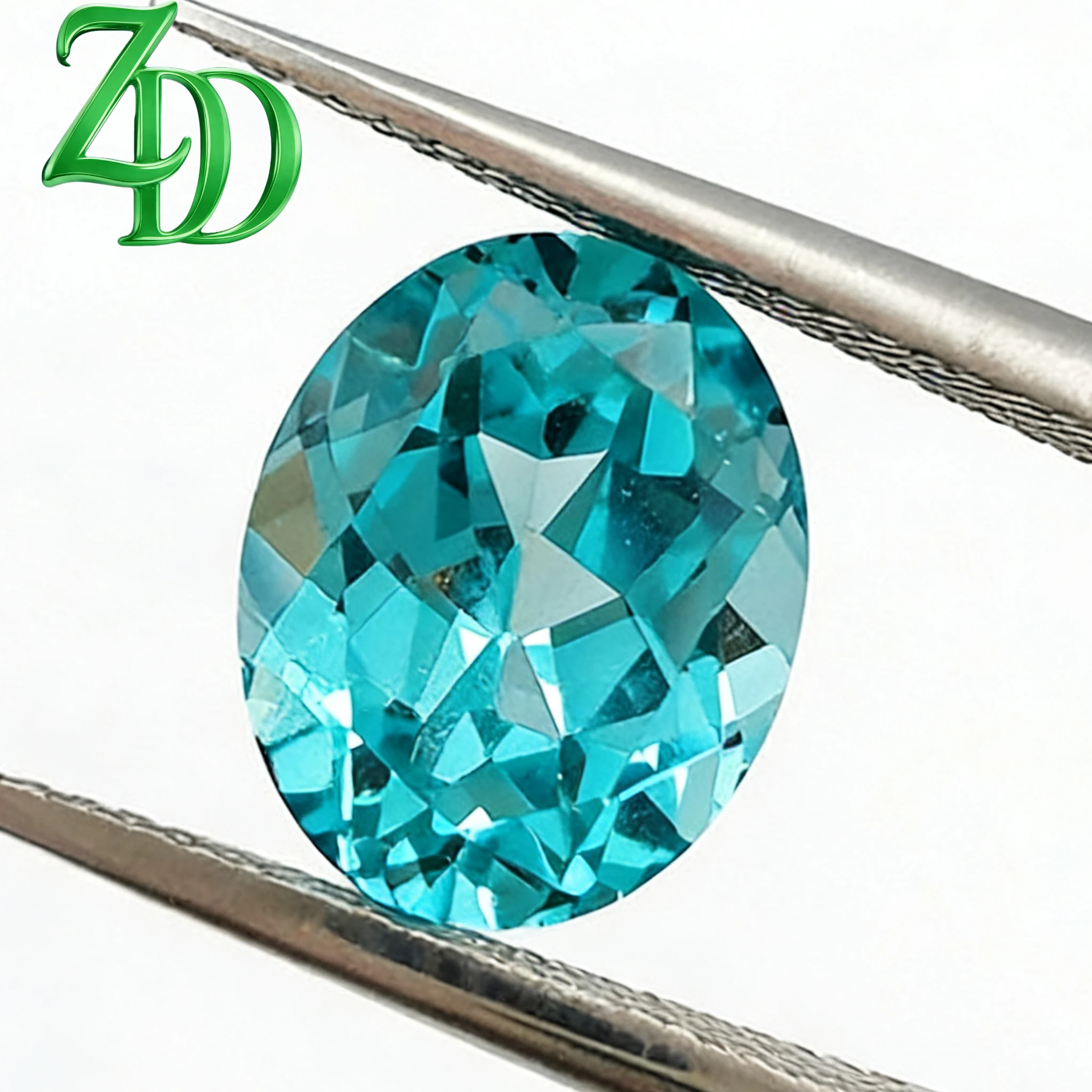 

Lab Grown Paraiba Oval Shape Cut Neon Blue Synthetic Tourmaline Gemstone For DIY Jewelry Making Material Selectable AGL