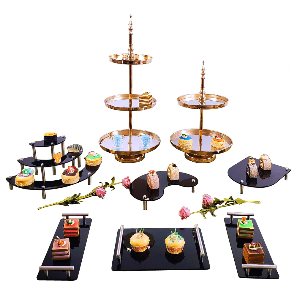 

Cake Stand Home Party Dessert Table Display Rack Dessert Cake Tray Cold Meal Tea Break Table Afternoon Tea Center Rack Metal