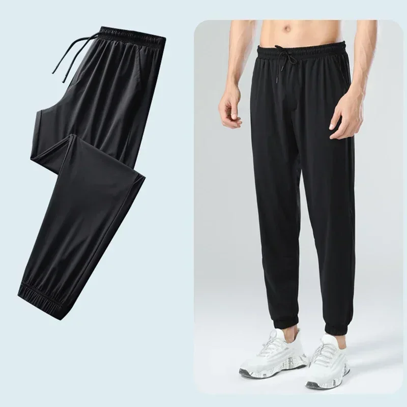 Pantalon de survêtement mince pour homme, pantalon long, jogging décontracté, entraînement en plein air, musculation, course à pied, fitness, sport