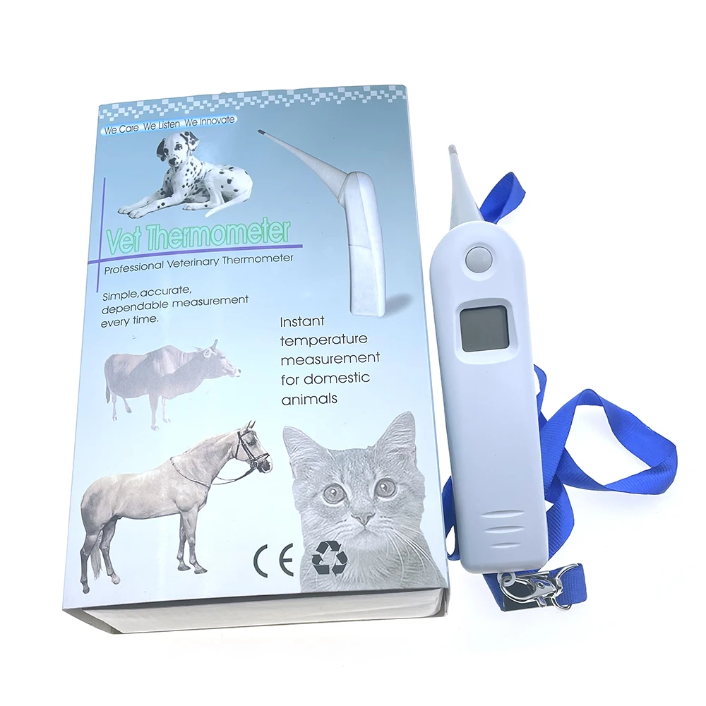 1PCS New Professtional Animal Pet Vet Rapid Thermometer LCD Accurate Cat Dog Cattle Pig Sheep