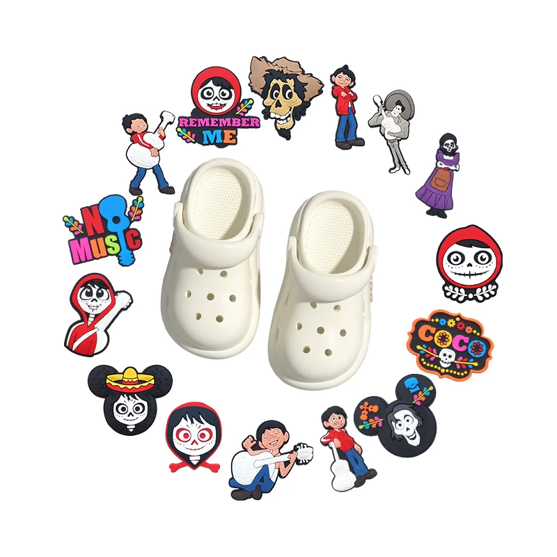

15-100PCS Dream Tour Shoe Charms Adventure Skeleton Concerto PVC Decorations high-quality Detachable Waterproof For Party Gifts