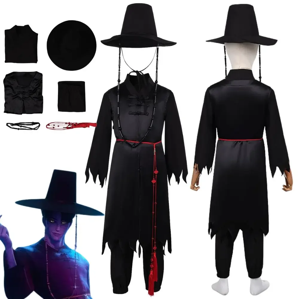 

Детский костюм на Хэллоуин Jinu Kpop «Охотники на демонов», костюм Saja для мальчиков, маскировка для детей, униформа, наряды для ролевых игр