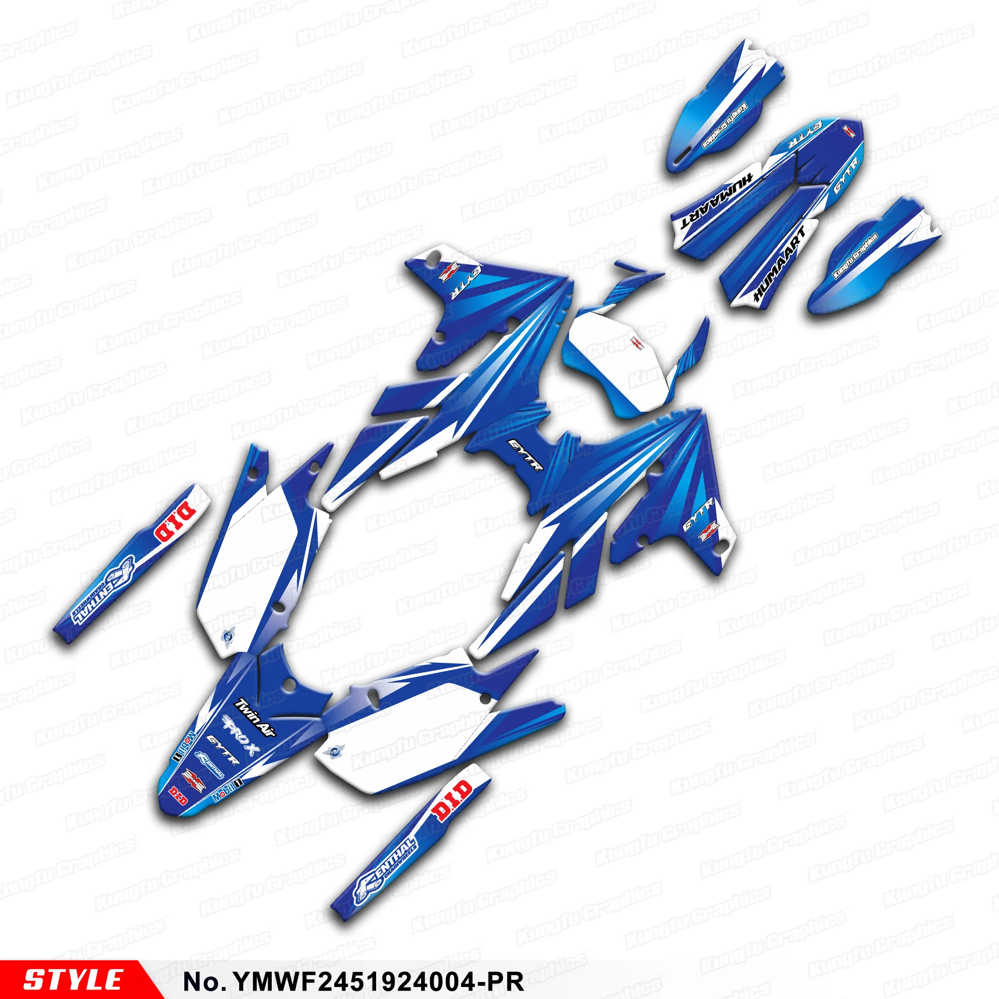 

JY RACING Graphics Sheet Stickers Complete for Yamaha WR250F WR 250F 2020-2024 & WR 450F WR450F 2019-2023 Wrapping, Shield