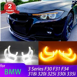 2 jaar garantie Hoge kwaliteit LED Ice Crystal Angel Eyes Kit Witte Ring voor BMW 3-serie F30 F31 F34 2012-2016