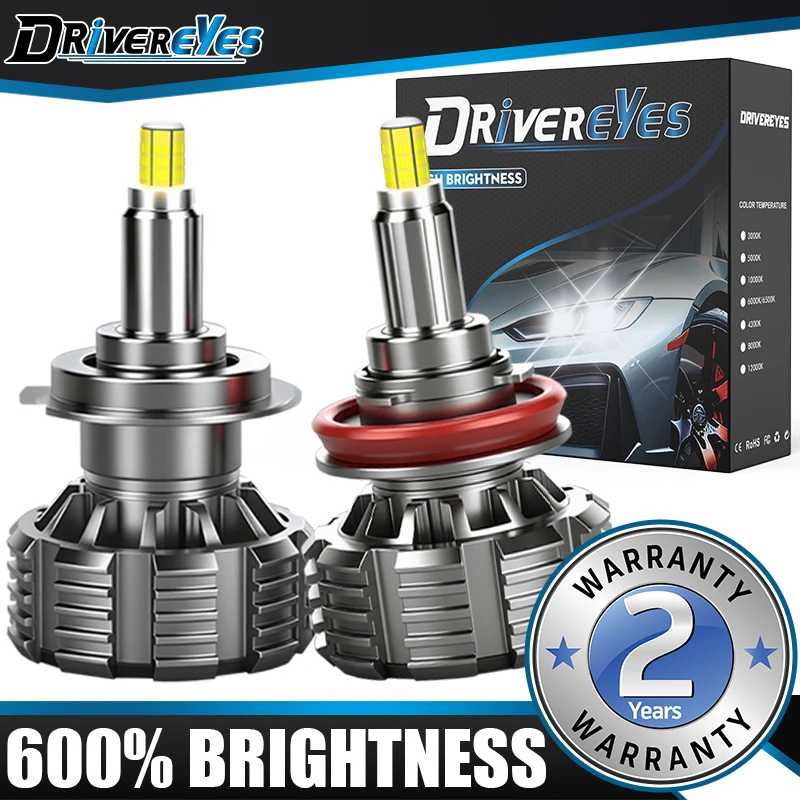 

3D 360 H7 Led Canbus Car Headlight Bulbs H11 H8 H9 H1 HB3 9005 HB4 9006 9012 Automotive Kits Fog Lights Turbo Fan 6000K For Lens