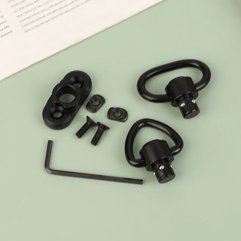 

360°Rotatable Mount QD Sling 1.25” QD Sling Swivel Mount Heavy Duty Quick Detach Push Button Swivels For Two Point Sling