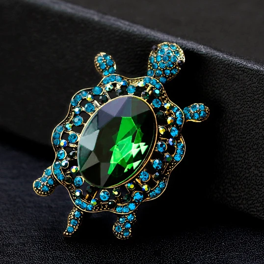 Модная-ретро-брошь-в-виде-черепахи-из-сплава-со-стразами-ювелирная-брошь-в-виде-цветка-на-груди-для-одежды